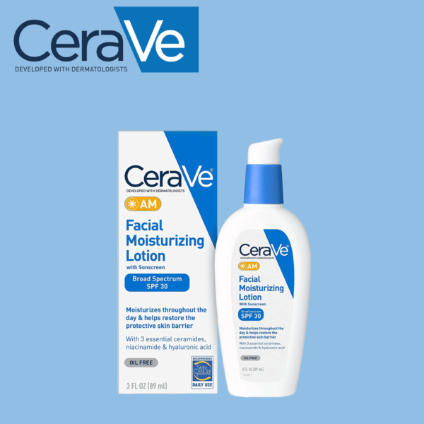 CeraVe AM Facial Moisturizing Lotion with Sunscreen BROAD SPECTRUM SPF 30 SUNSCREEN