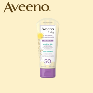 Aveeno Baby Continuous Protection® Sensitive Skin Lotion Zinc Oxide Sunscreen with Broad Spectrum SPF 50